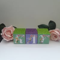 Image 5 of Tinkerbell Inspired Wood Name Blocks, Tinkerbell Blocks, Tinkerbell Centrepiece 