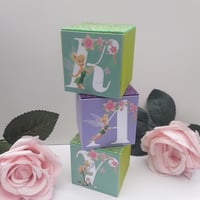 Image 3 of Tinkerbell Inspired Wood Name Blocks, Tinkerbell Blocks, Tinkerbell Centrepiece 