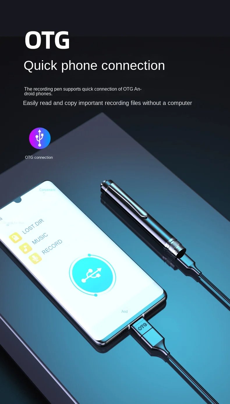 MSL Mini Pen Voice Recorder USB 8GB - Portable Audio Recorder