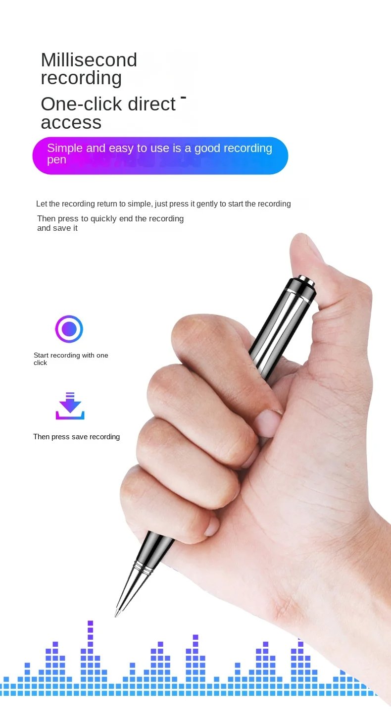 MSL Mini Pen Voice Recorder USB 8GB - Portable Audio Recorder