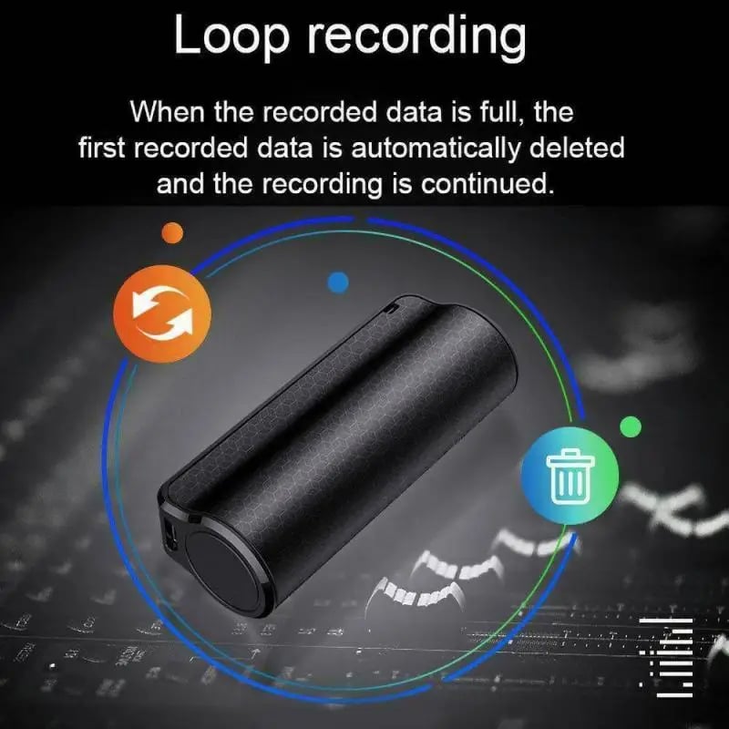 High-Quality Voice Recorder with Magnetic Absorption, Noise Reduction, and MP3 Playback