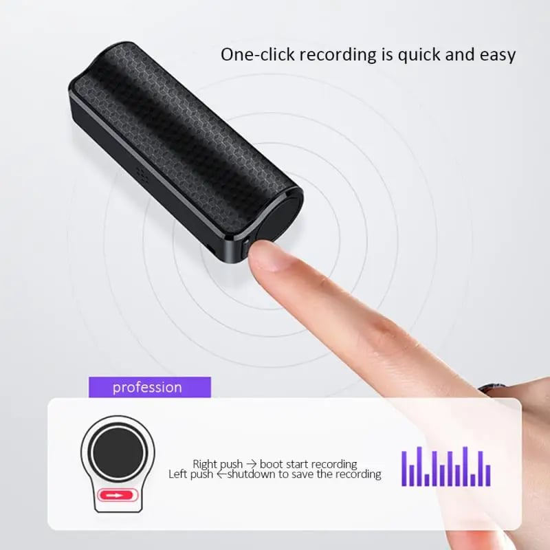 High-Quality Voice Recorder with Magnetic Absorption, Noise Reduction, and MP3 Playback