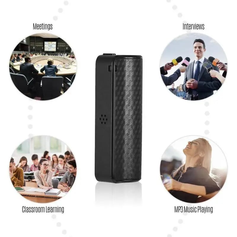 High-Quality Voice Recorder with Magnetic Absorption, Noise Reduction, and MP3 Playback