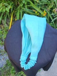 Image 2 of Turquoise Linen Elastic Headcover