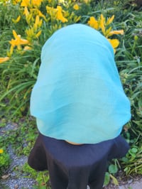 Image 3 of Turquoise Linen Elastic Headcover