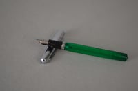 Image 5 of Sheaffers Green Transparent Fountain Pen, Stainless 304 Nib with Chrome Cap, # 0297