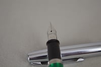 Image 6 of Sheaffers Green Transparent Fountain Pen, Stainless 304 Nib with Chrome Cap, # 0297