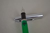 Image 7 of Sheaffers Green Transparent Fountain Pen, Stainless 304 Nib with Chrome Cap, # 0297