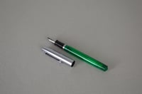 Image 2 of Sheaffers Green Transparent Fountain Pen, Stainless 304 Nib with Chrome Cap, # 0297