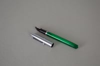 Image 13 of Sheaffers Green Transparent Fountain Pen, Stainless 304 Nib with Chrome Cap, # 0297