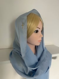 Image 2 of Holy Cross Veil (Satin Blue)