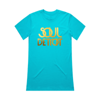 Soul Detroit | Women's T-Shirt | Turquoise | Gold Foil