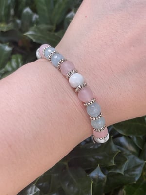 8mm Trans Flag Stretch Bracelet version 2