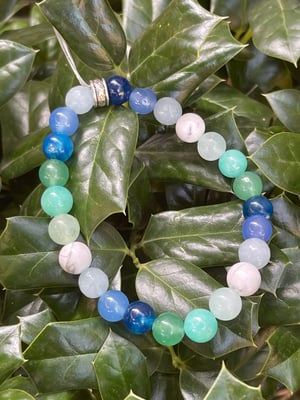8mm MLM Gay Flag Stretch Bracelet version 1