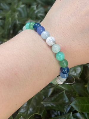8mm MLM Gay Flag Stretch Bracelet version 1