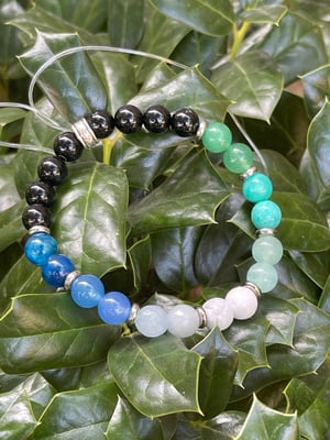 8mm MLM Gay Flag Stretch Bracelet version 2