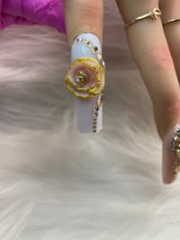 Image 3 of WHITE GOLD BLING ROSE SET 