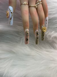 Image 1 of WHITE GOLD BLING ROSE SET 