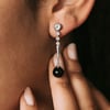 P3477 - Pendientes diamantes y ónices