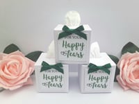 Image 1 of Happy tears tissues, any occasion happy tears tissues, wedding guest tissues, mini tissue box