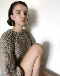 Trefann Sweater (Peruvian Highland wool, shown in Fawn + more colours)