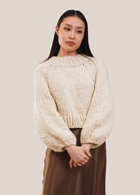 Frid Sweater (Peruvian Highland wool, shown in Natural + more colours