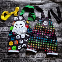 Image 2 of Printed sweat dungarees and shortalls