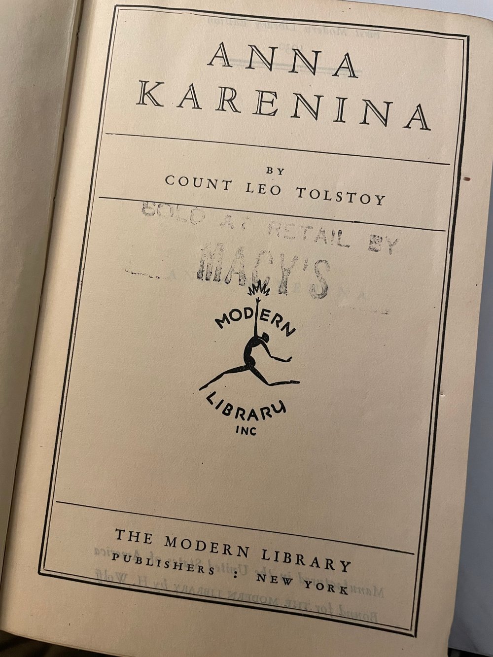*EXTREMELY RARE* Anna Karenina by Leo Tolstoy First Edition 1930