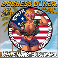 White Monster Summer Duchess Sticker 