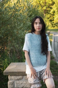 Image 11 of Hearst Vest in Mohair (shown sky blue + more colours)