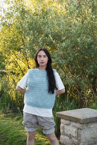 Image 13 of Hearst Vest in Mohair (shown sky blue + more colours)