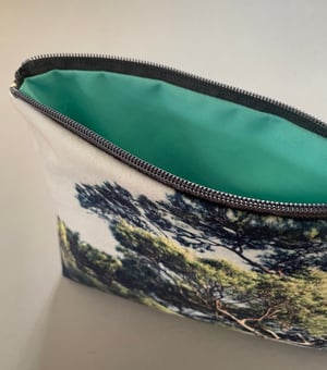 Image of Scots pine, LARGE travel bag, make-up, toiletries zipper pouch