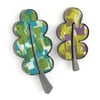 Lobed Leaf Brooches