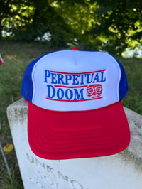 Image 1 of Perpetual Doom Presidential Trucker Hat (Tri-Color)