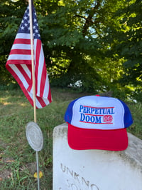 Image 2 of Perpetual Doom Presidential Trucker Hat (Tri-Color)