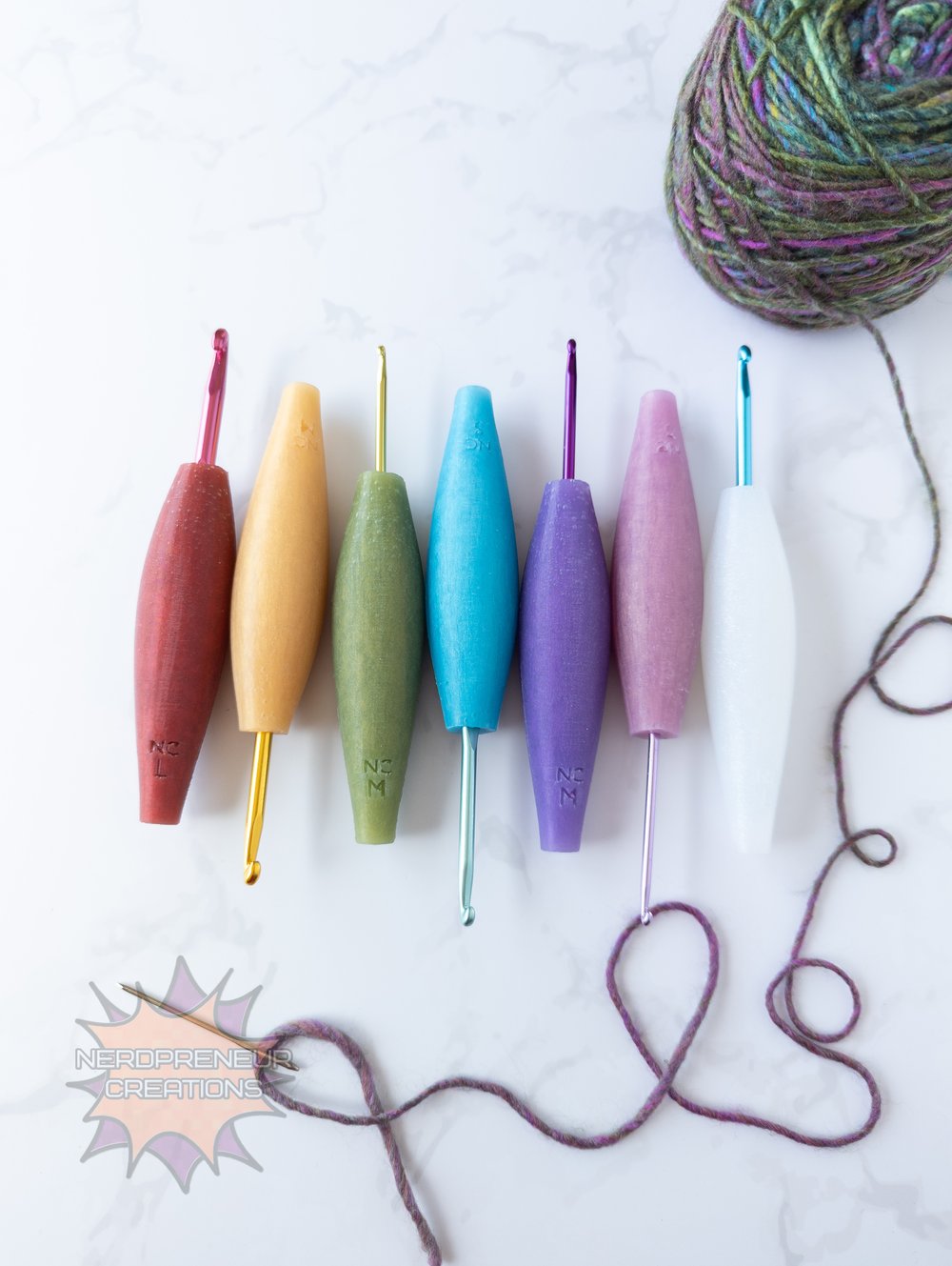 Image of Squishy Grip Choose Your Own Adventure Sleek 2.0 Interchangeable Silicone Crochet Hook Grip