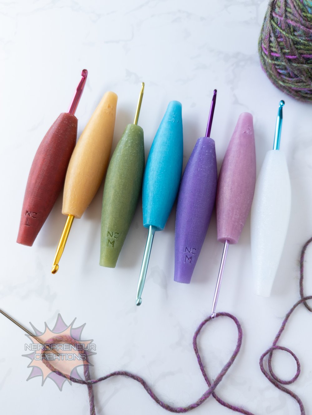 Image of Squishy Grip Choose Your Own Adventure Sleek 2.0 Interchangeable Silicone Crochet Hook Grip