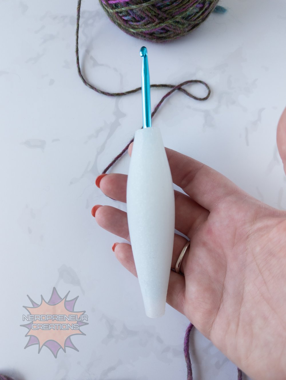 Image of Squishy Grip Choose Your Own Adventure Sleek 2.0 Interchangeable Silicone Crochet Hook Grip