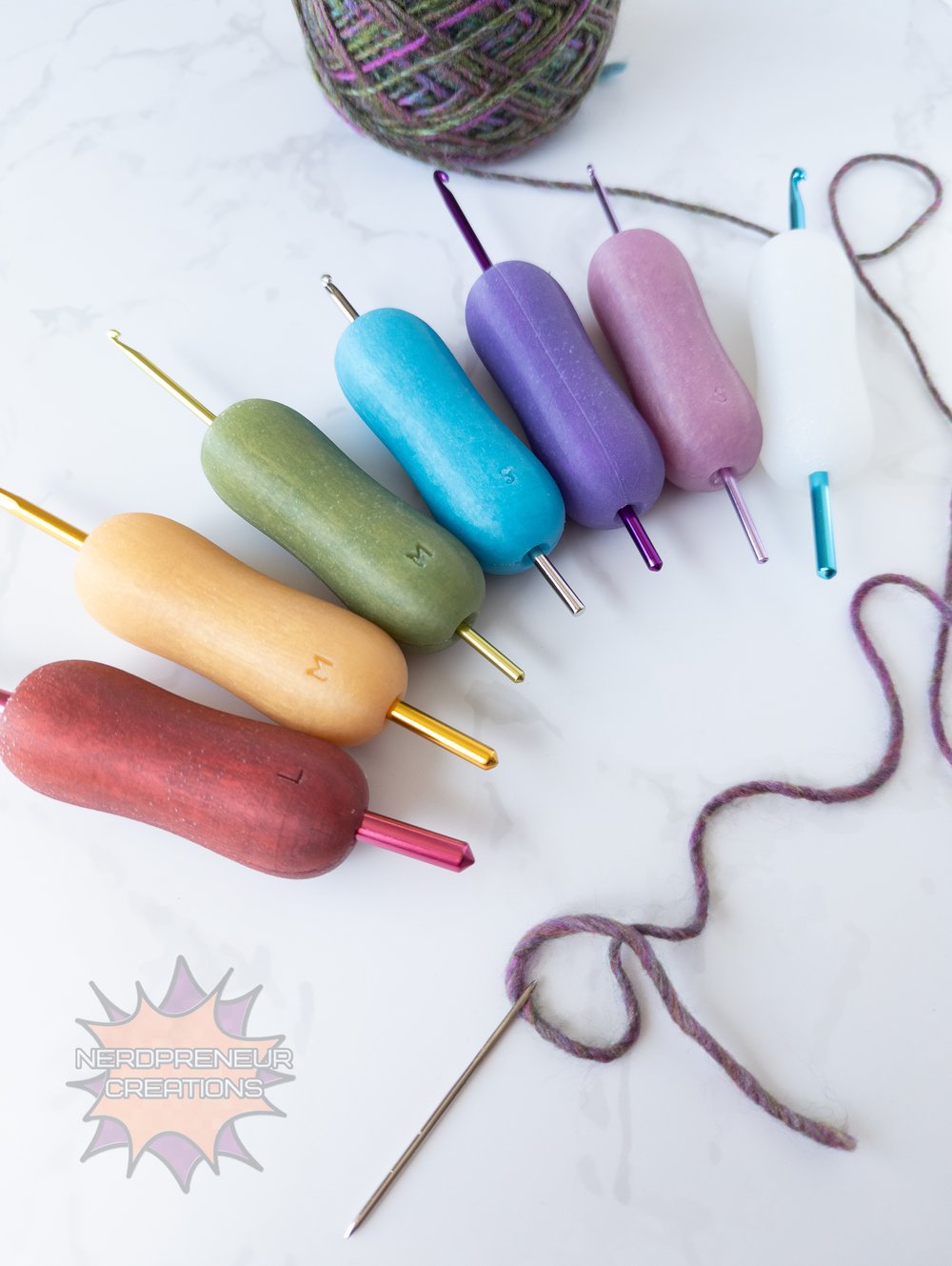Image of Squishy Grip Choose Your Own Adventure Pencil Wide Interchangeable Silicone Crochet Hook Grip