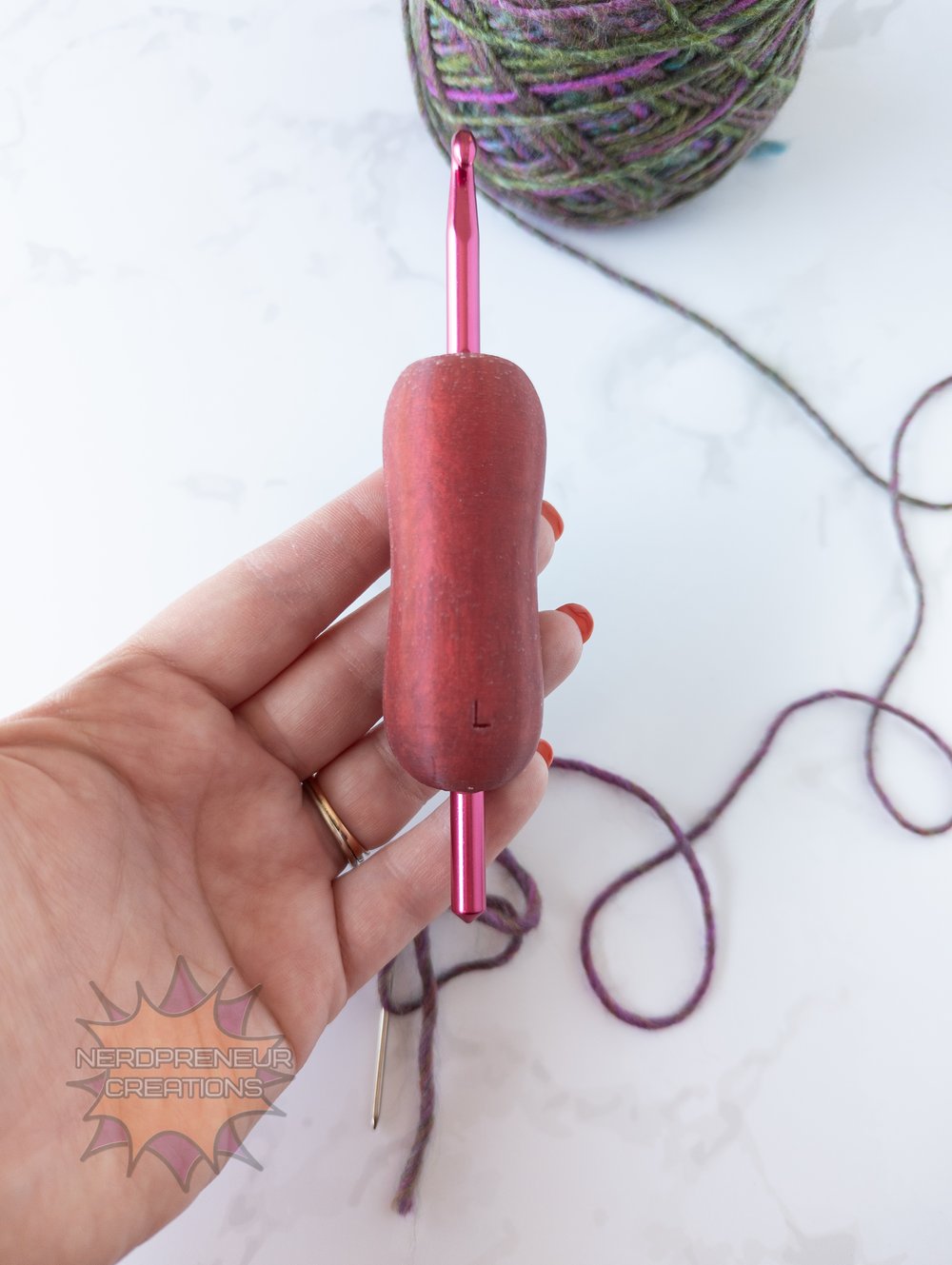 Image of Squishy Grip Choose Your Own Adventure Pencil Wide Interchangeable Silicone Crochet Hook Grip