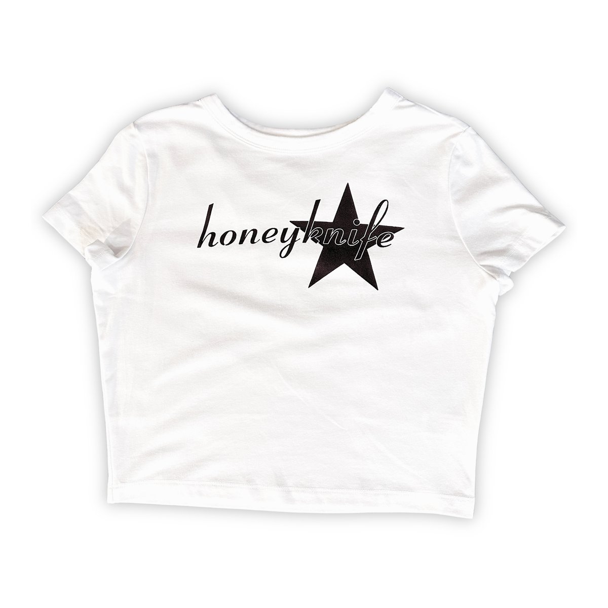Women's White “Tefdones” Baby Tee | honeyknife