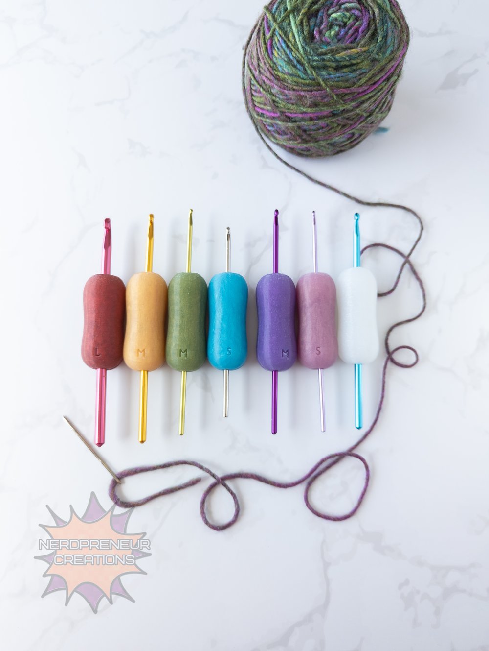 Image of Squishy Grip Choose Your Own Adventure MINI Pencil Interchangeable Silicone Crochet Hook Grip