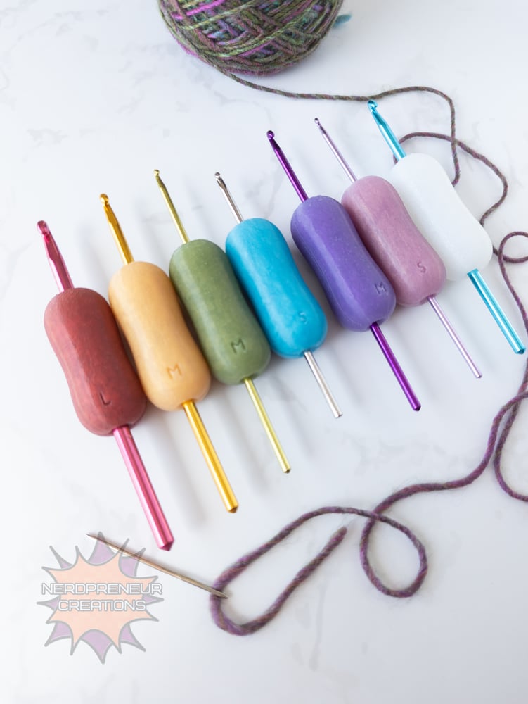 Image of Squishy Grip Choose Your Own Adventure MINI Pencil Interchangeable Silicone Crochet Hook Grip