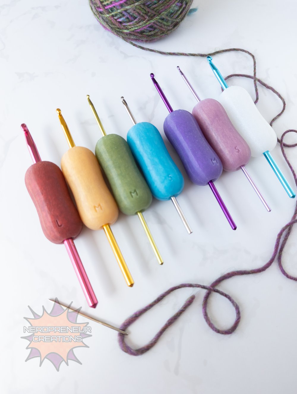 Image of Squishy Grip Choose Your Own Adventure MINI Pencil Interchangeable Silicone Crochet Hook Grip