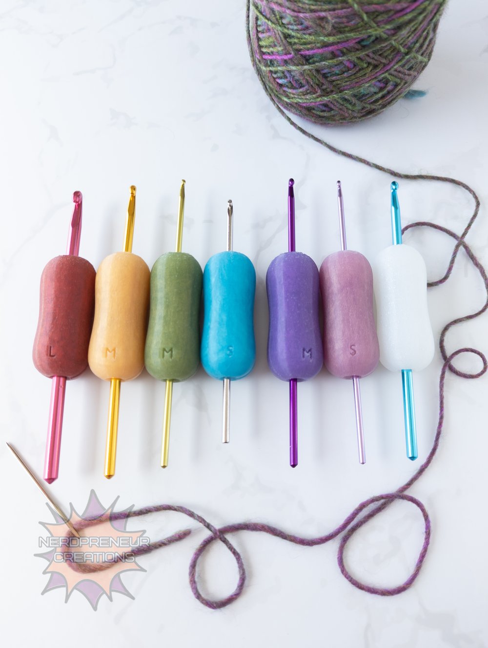 Image of Squishy Grip Choose Your Own Adventure MINI Pencil Interchangeable Silicone Crochet Hook Grip