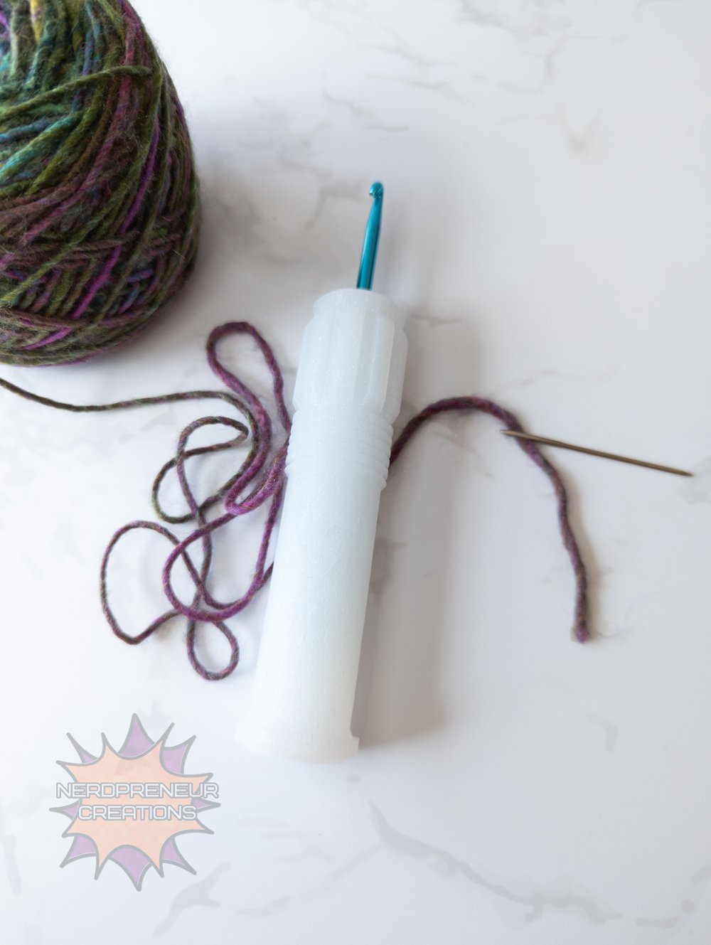 Image of Squishy Grip Choose Your Own Adventure Moon Saber Interchangeable Silicone Crochet Hook Grip