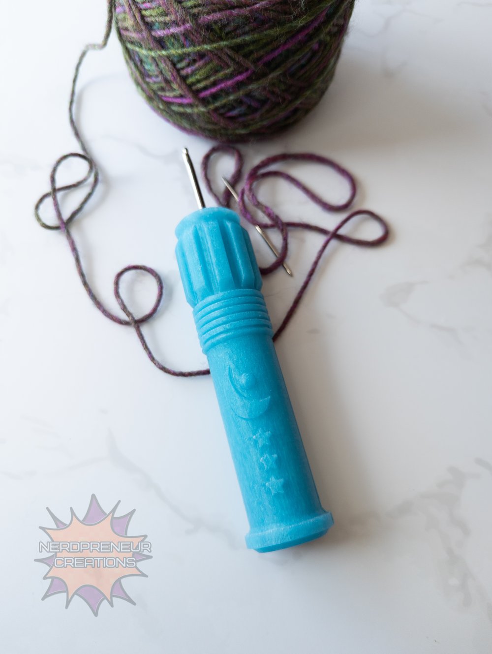 Image of Squishy Grip Choose Your Own Adventure Moon Saber Interchangeable Silicone Crochet Hook Grip