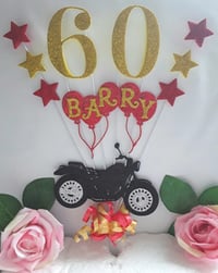 Image 8 of Personalised Motorbike Cake Topper, Glitter Motorbike cake topper