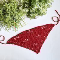 Image 1 of Dragonfly Bandana - Sparkly Red
