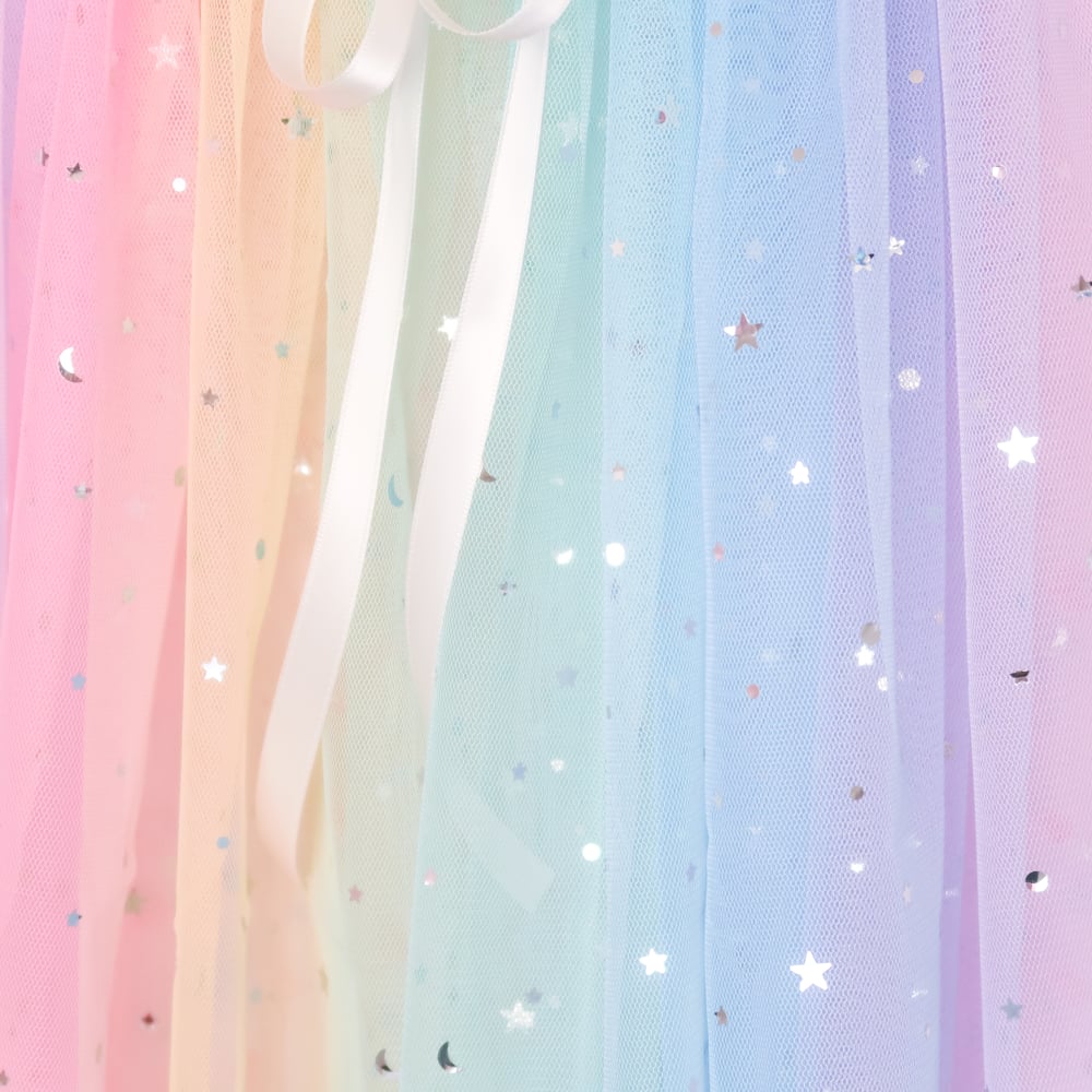 Iridescent Peignoir: Rainbow x Cream